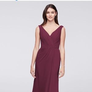 David’s Bridal Bridesmaid Formal Dress - Wine